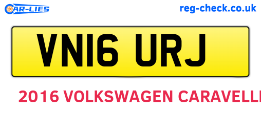 VN16URJ are the vehicle registration plates.