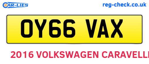 OY66VAX are the vehicle registration plates.