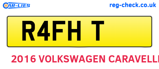 R4FHT are the vehicle registration plates.
