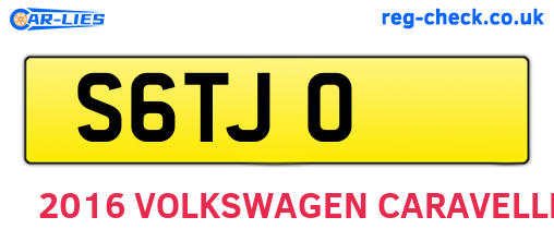 S6TJO are the vehicle registration plates.