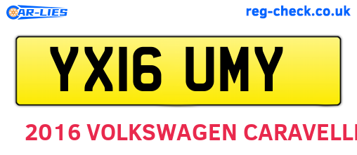 YX16UMY are the vehicle registration plates.
