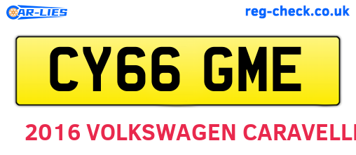 CY66GME are the vehicle registration plates.
