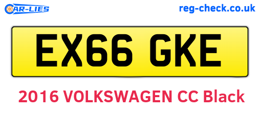EX66GKE are the vehicle registration plates.