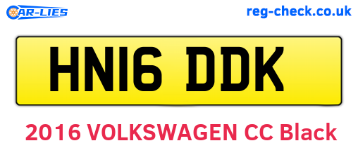 HN16DDK are the vehicle registration plates.
