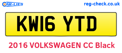 KW16YTD are the vehicle registration plates.