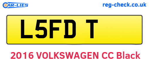 L5FDT are the vehicle registration plates.