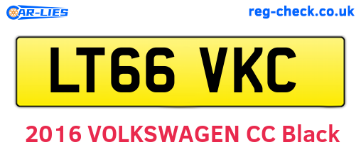 LT66VKC are the vehicle registration plates.