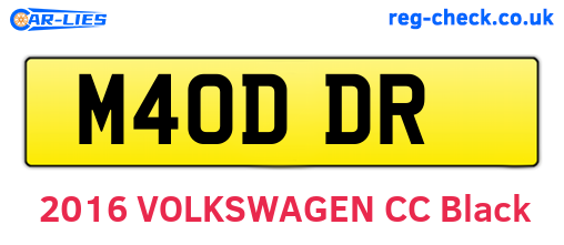 M40DDR are the vehicle registration plates.