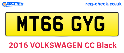 MT66GYG are the vehicle registration plates.