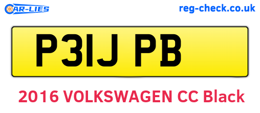 P31JPB are the vehicle registration plates.