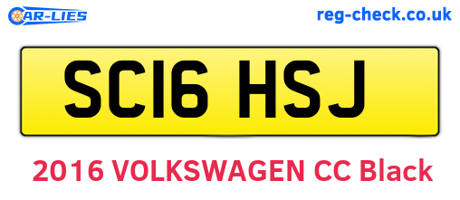 SC16HSJ are the vehicle registration plates.