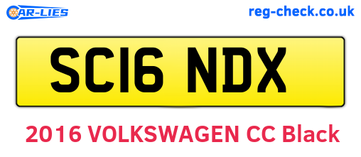SC16NDX are the vehicle registration plates.