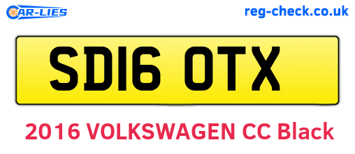 SD16OTX are the vehicle registration plates.