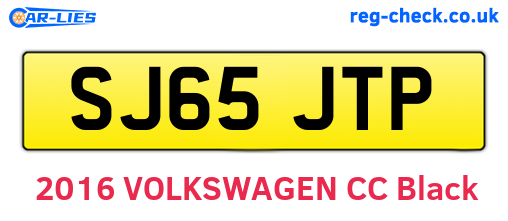 SJ65JTP are the vehicle registration plates.
