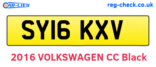 SY16KXV are the vehicle registration plates.