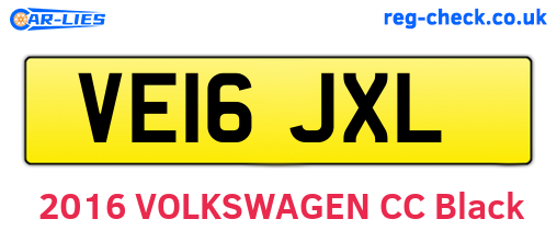 VE16JXL are the vehicle registration plates.