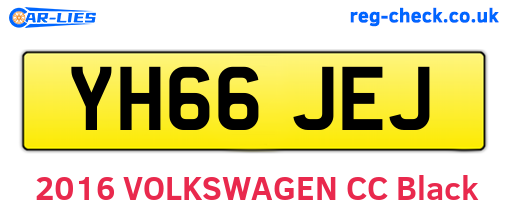 YH66JEJ are the vehicle registration plates.
