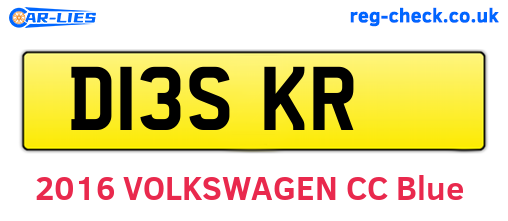 D13SKR are the vehicle registration plates.
