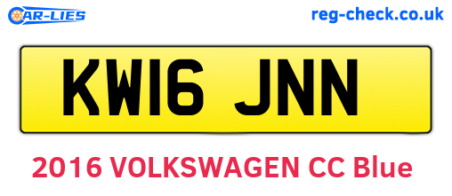 KW16JNN are the vehicle registration plates.