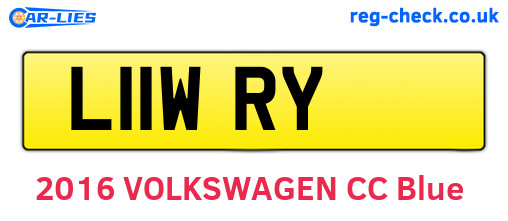 L11WRY are the vehicle registration plates.