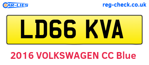 LD66KVA are the vehicle registration plates.