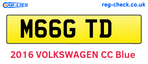 M66GTD are the vehicle registration plates.