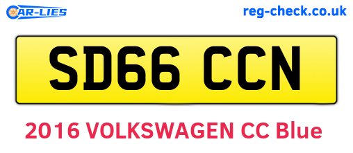 SD66CCN are the vehicle registration plates.