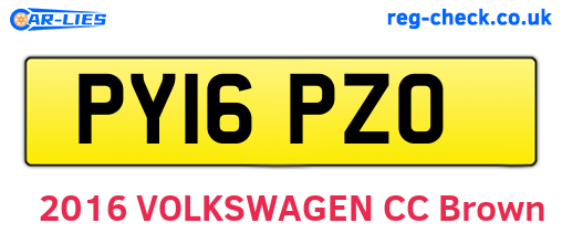 PY16PZO are the vehicle registration plates.