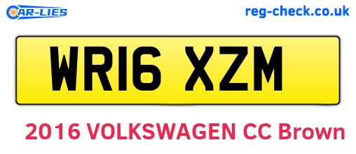 WR16XZM are the vehicle registration plates.