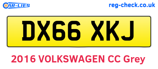 DX66XKJ are the vehicle registration plates.