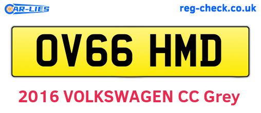 OV66HMD are the vehicle registration plates.