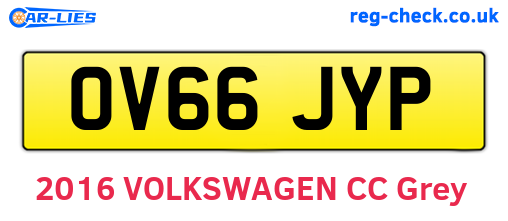OV66JYP are the vehicle registration plates.