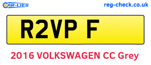R2VPF are the vehicle registration plates.
