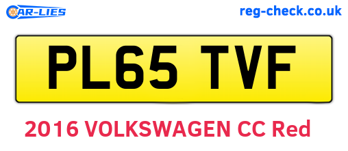 PL65TVF are the vehicle registration plates.