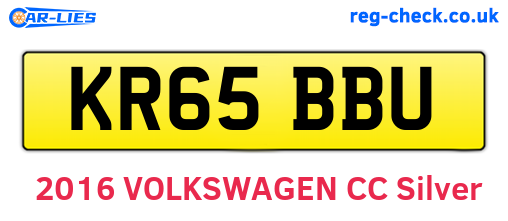 KR65BBU are the vehicle registration plates.
