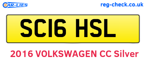 SC16HSL are the vehicle registration plates.