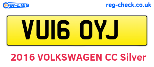 VU16OYJ are the vehicle registration plates.