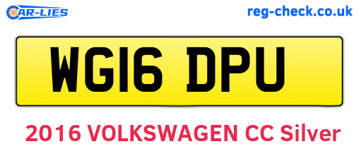WG16DPU are the vehicle registration plates.