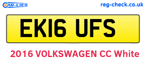 EK16UFS are the vehicle registration plates.