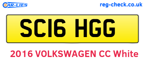 SC16HGG are the vehicle registration plates.