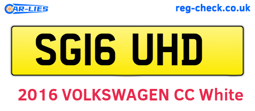 SG16UHD are the vehicle registration plates.