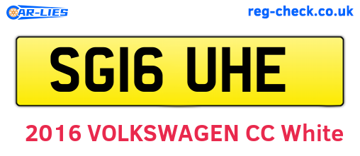 SG16UHE are the vehicle registration plates.