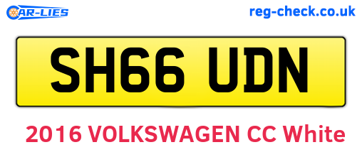 SH66UDN are the vehicle registration plates.