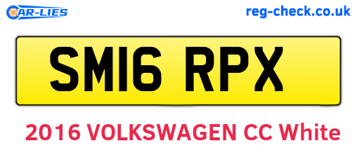 SM16RPX are the vehicle registration plates.