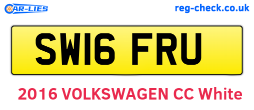 SW16FRU are the vehicle registration plates.