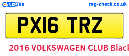 PX16TRZ are the vehicle registration plates.