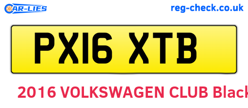 PX16XTB are the vehicle registration plates.