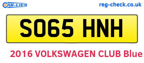 SO65HNH are the vehicle registration plates.