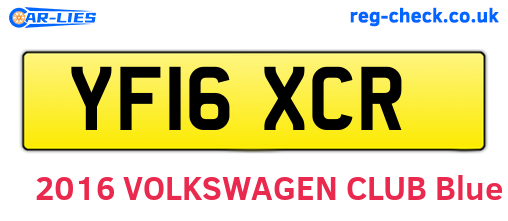YF16XCR are the vehicle registration plates.