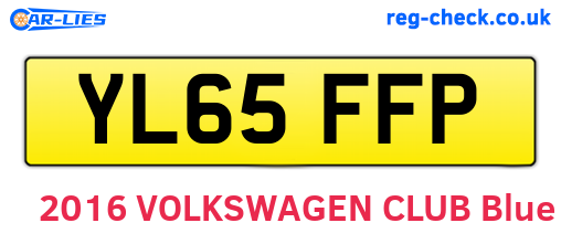 YL65FFP are the vehicle registration plates.